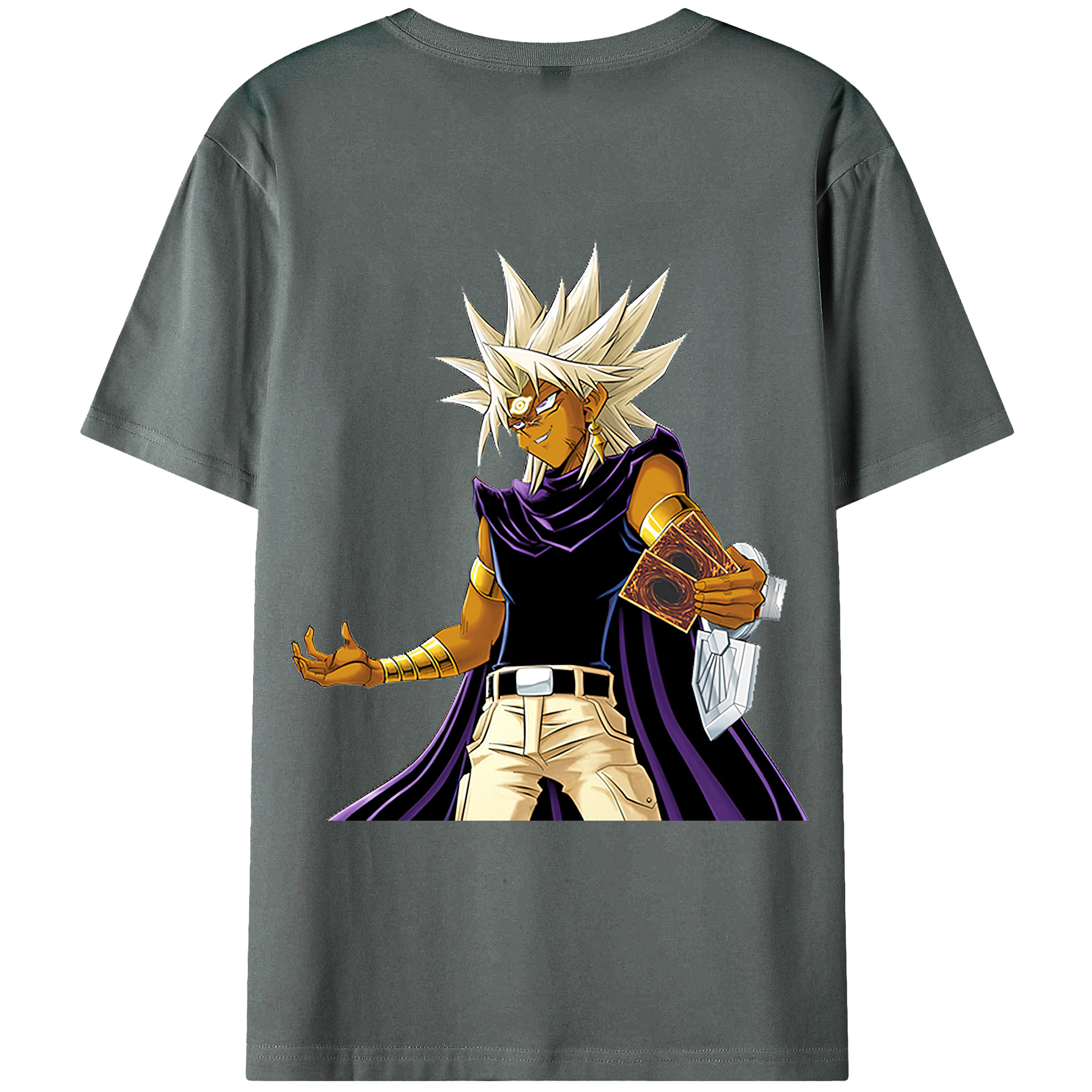 （画像用） 遊☆戯☆王 Yu-Gi-Oh! 綿100％ メンズ半袖Tシャツ（バックプリント） 通気性